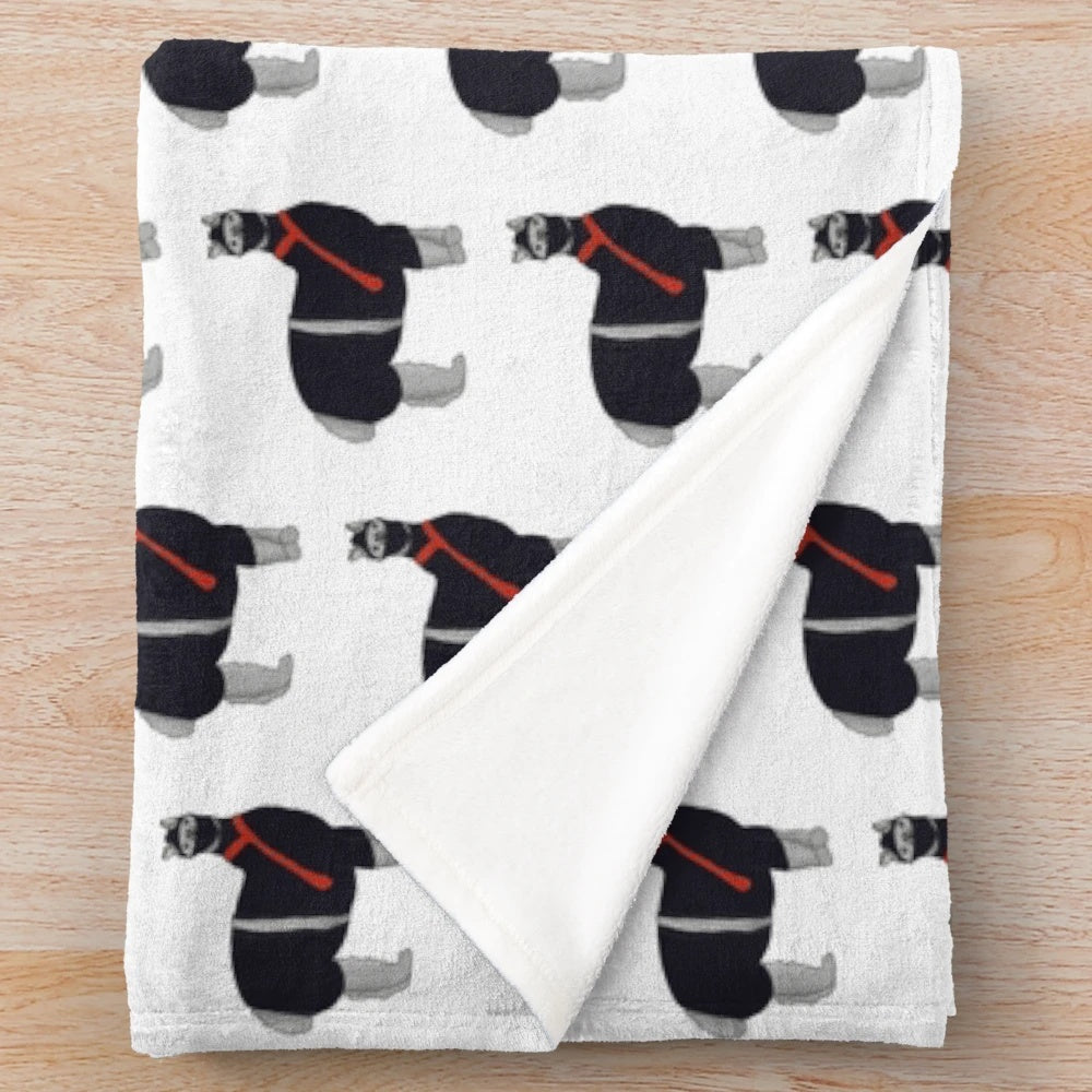 Soft and plush ninja llama blanket