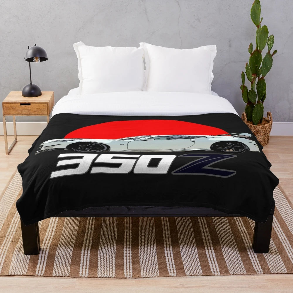 Soft and plush 350z-inspired blanket