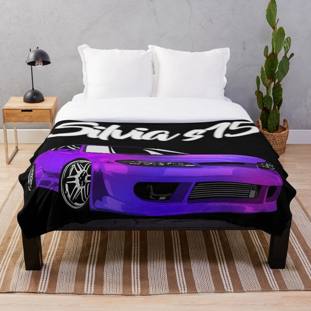 Nissan Silvia s15 Spec-R inspired plush blanket