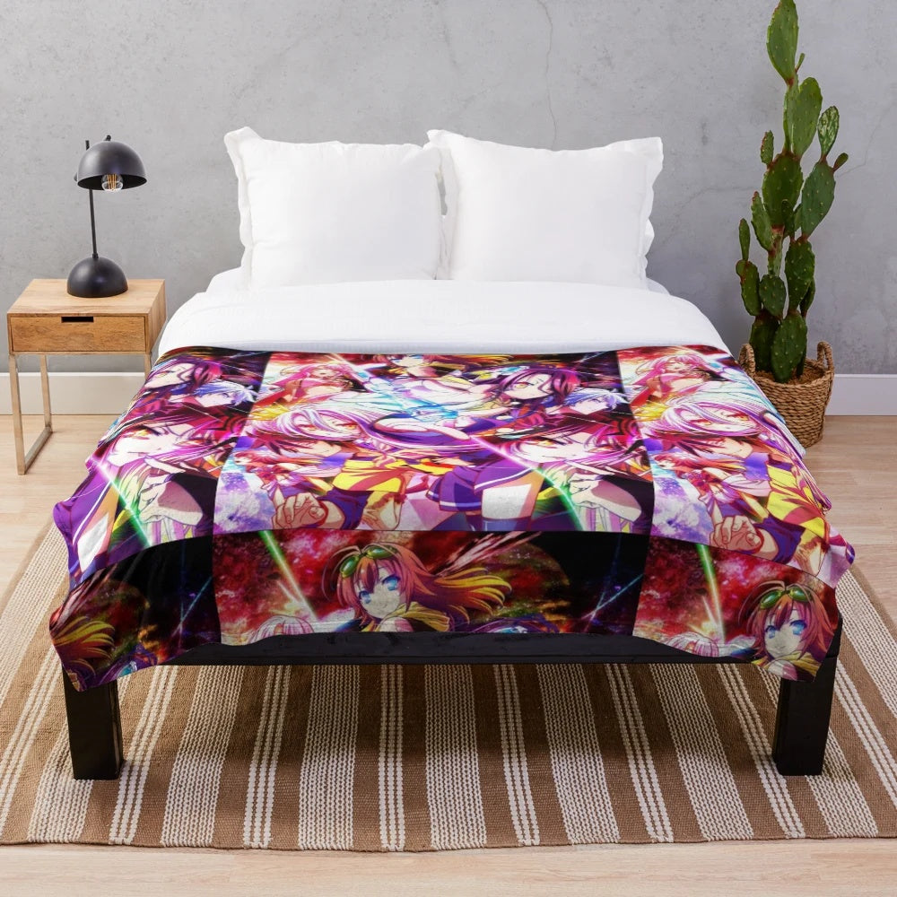 No Game No Life anime themed plush blanket