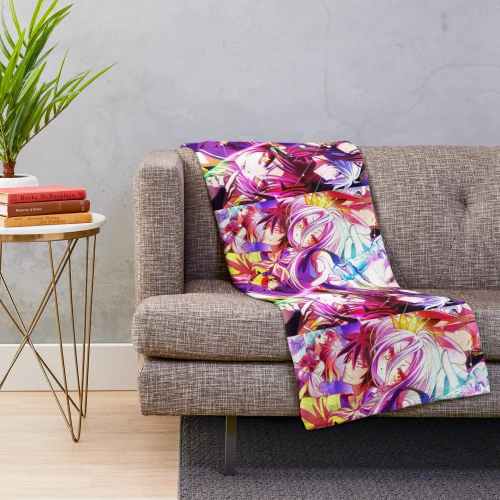 No Game No Life anime themed plush blanket