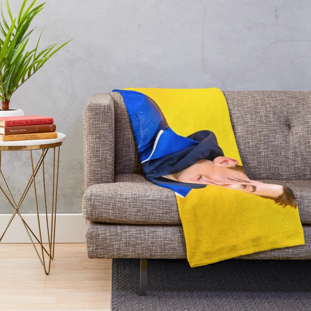 Noah Schnapp-inspired blue jacket plush blanket