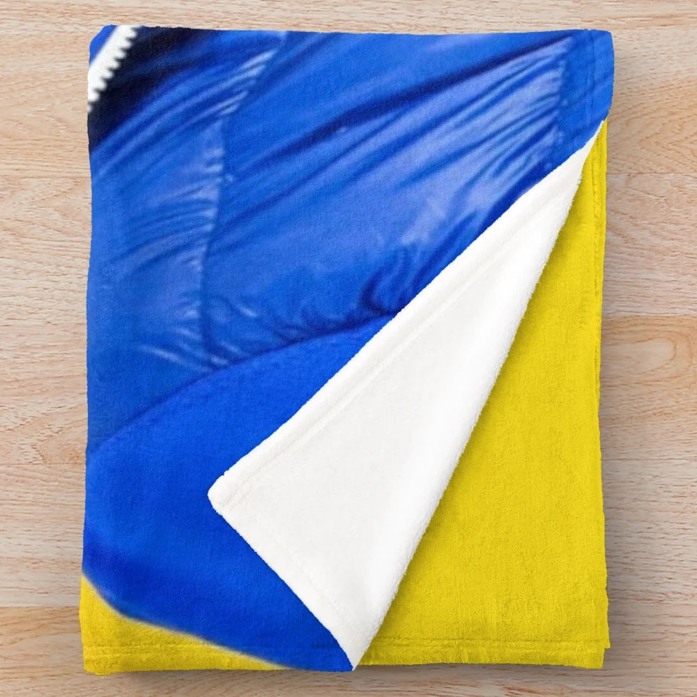 Noah Schnapp-inspired blue jacket plush blanket