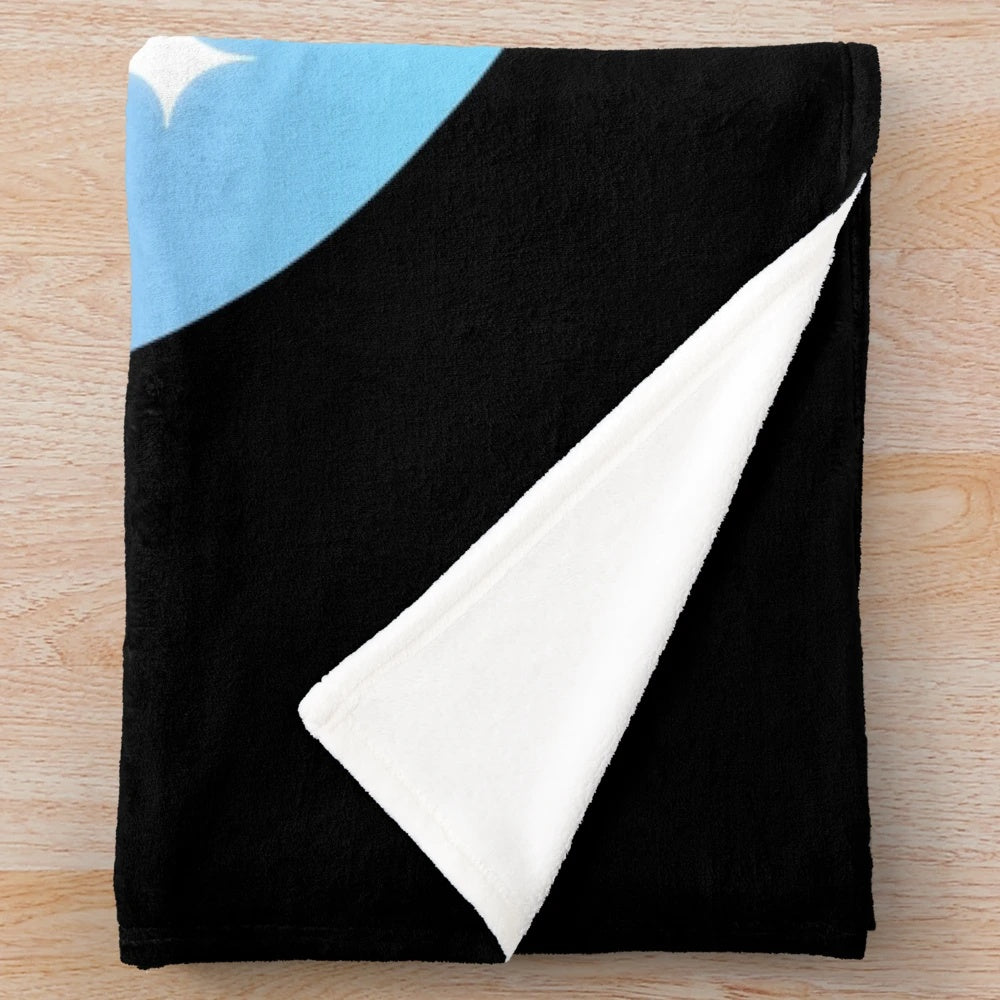 Soft and fluffy plush blanket featuring a cute bat design
