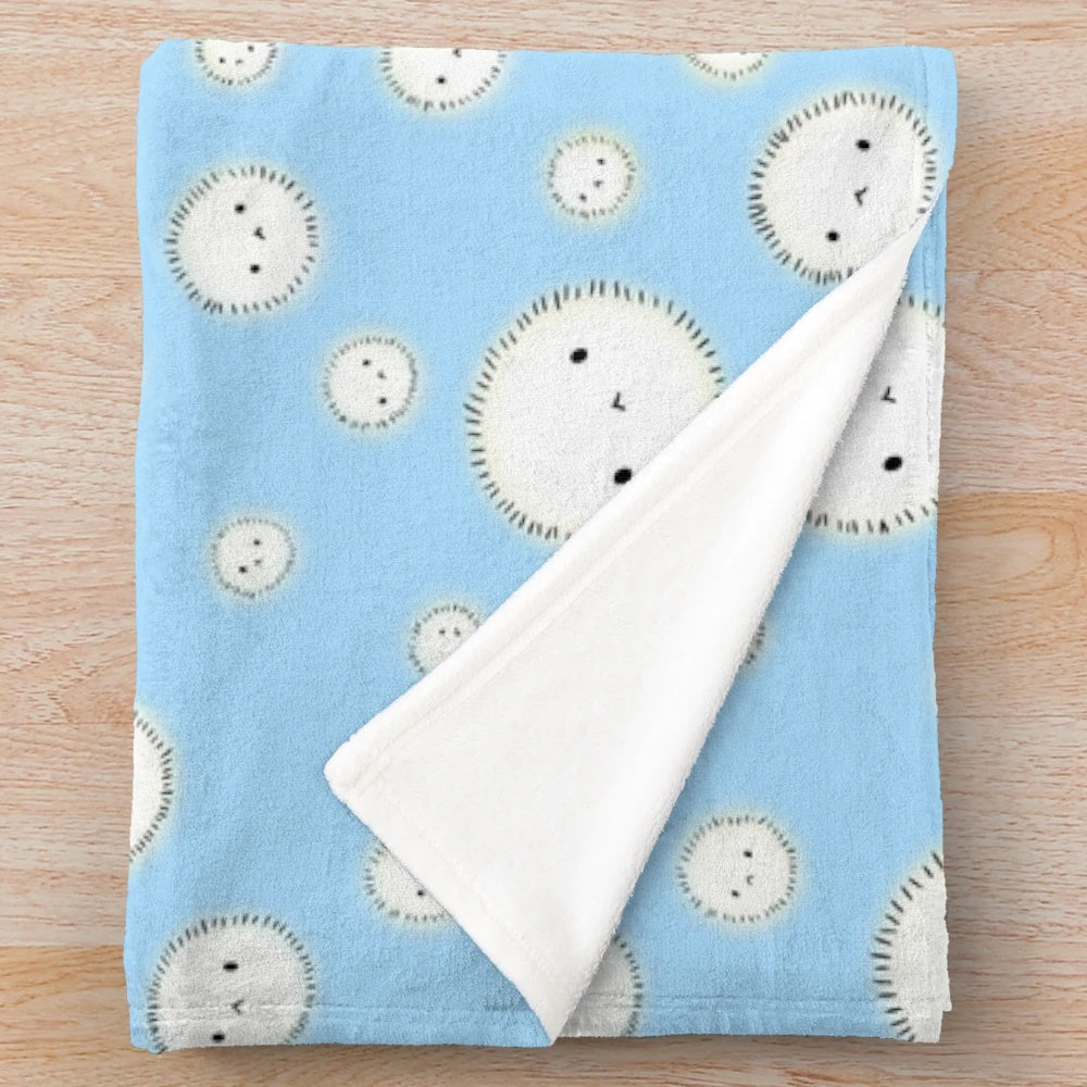 Noragami Yukine-themed puffball pattern plush blanket