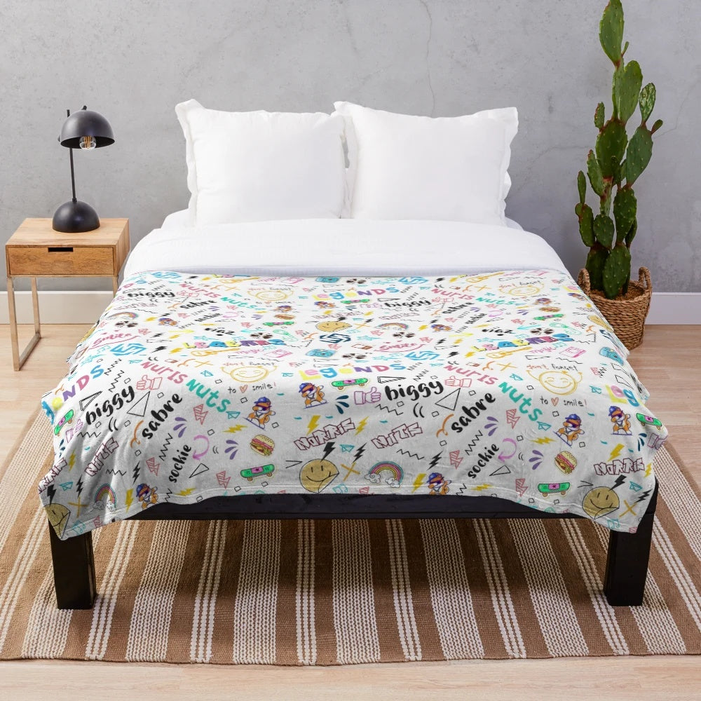 Norris Nuts Seamless Pattern Plush Blanket