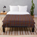 North Carolina tartan plush blanket with red plaid pattern