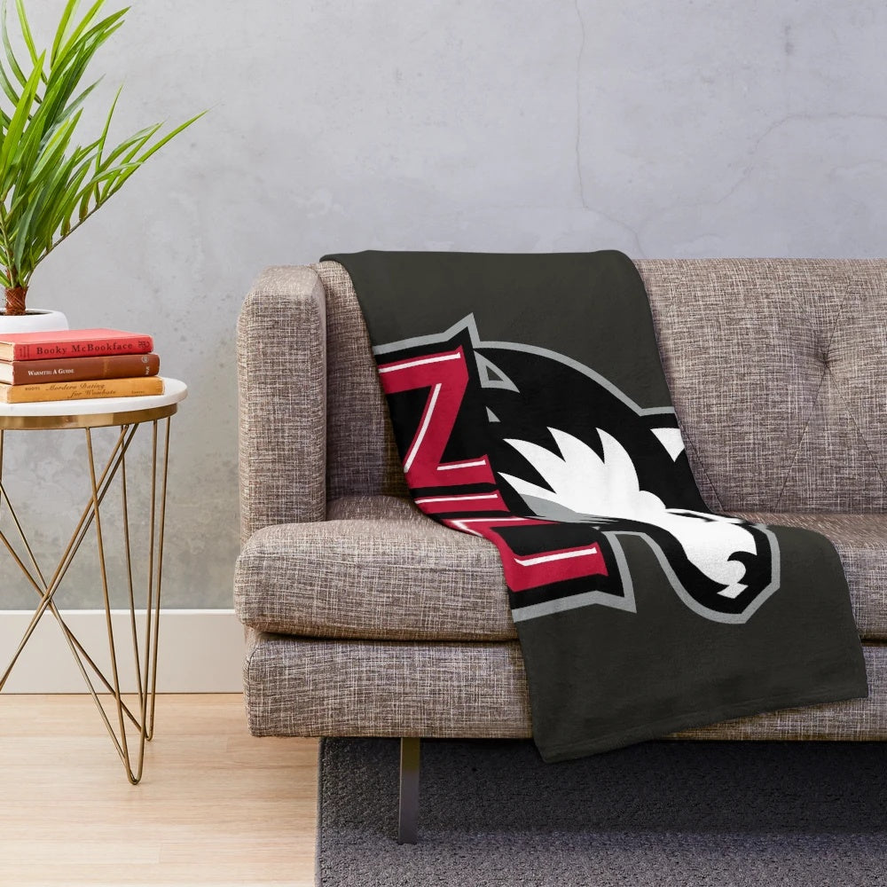 Northern Illinois Huskies plush blanket with team logo