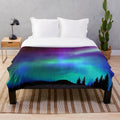 Soft and plush northern lights-inspired blanket