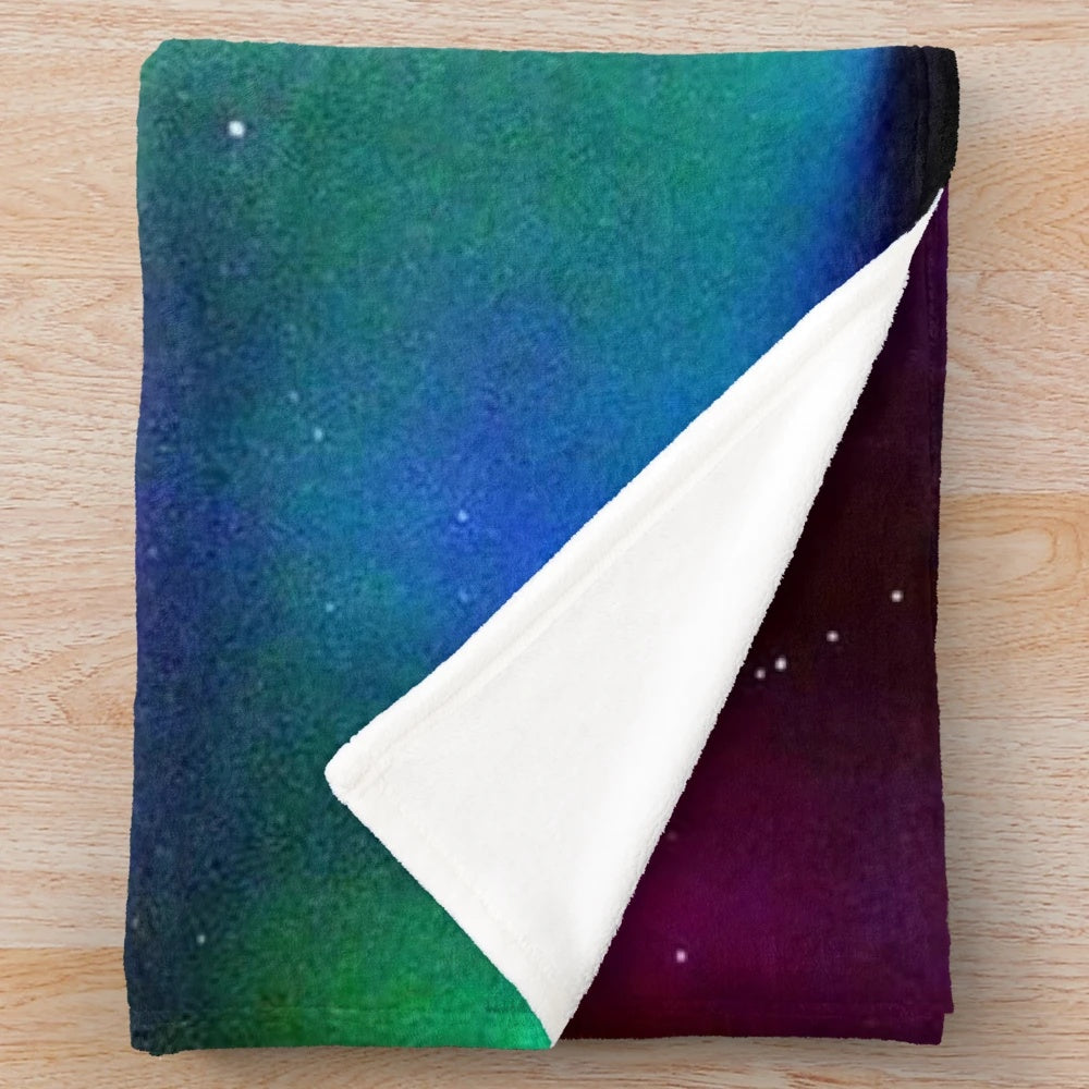 Soft and plush northern lights-inspired blanket