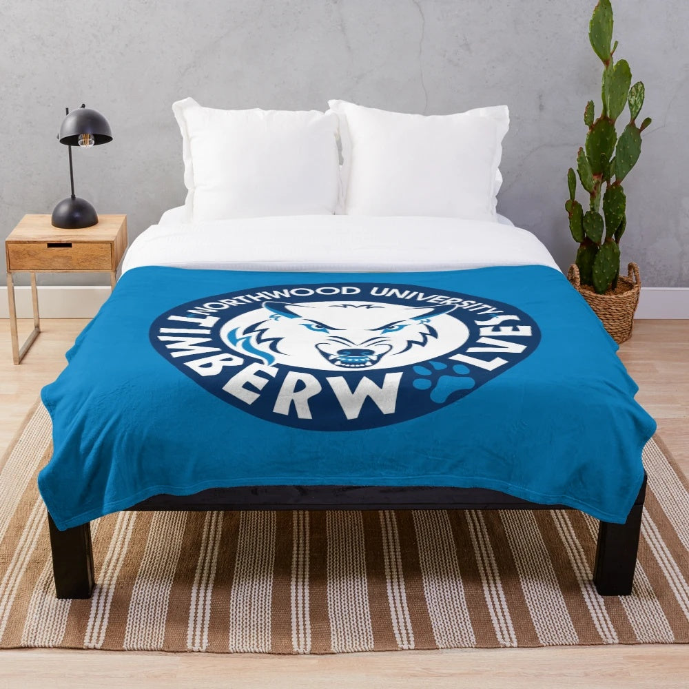 Northwood Timberwolves Plush Blanket for College Sports Fans
