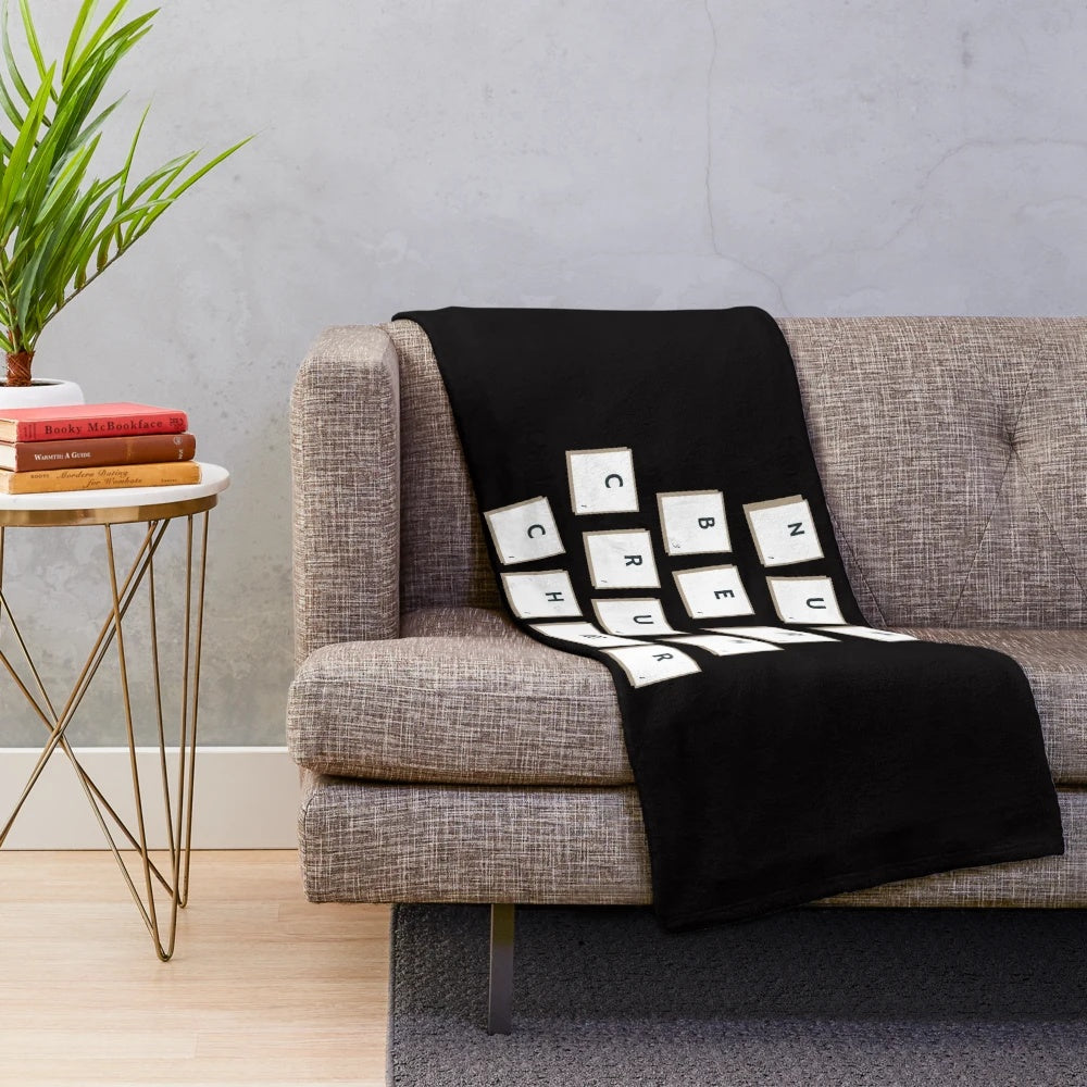 Plush blanket featuring the text "Number Cruncher" for accounting and data enthusiasts