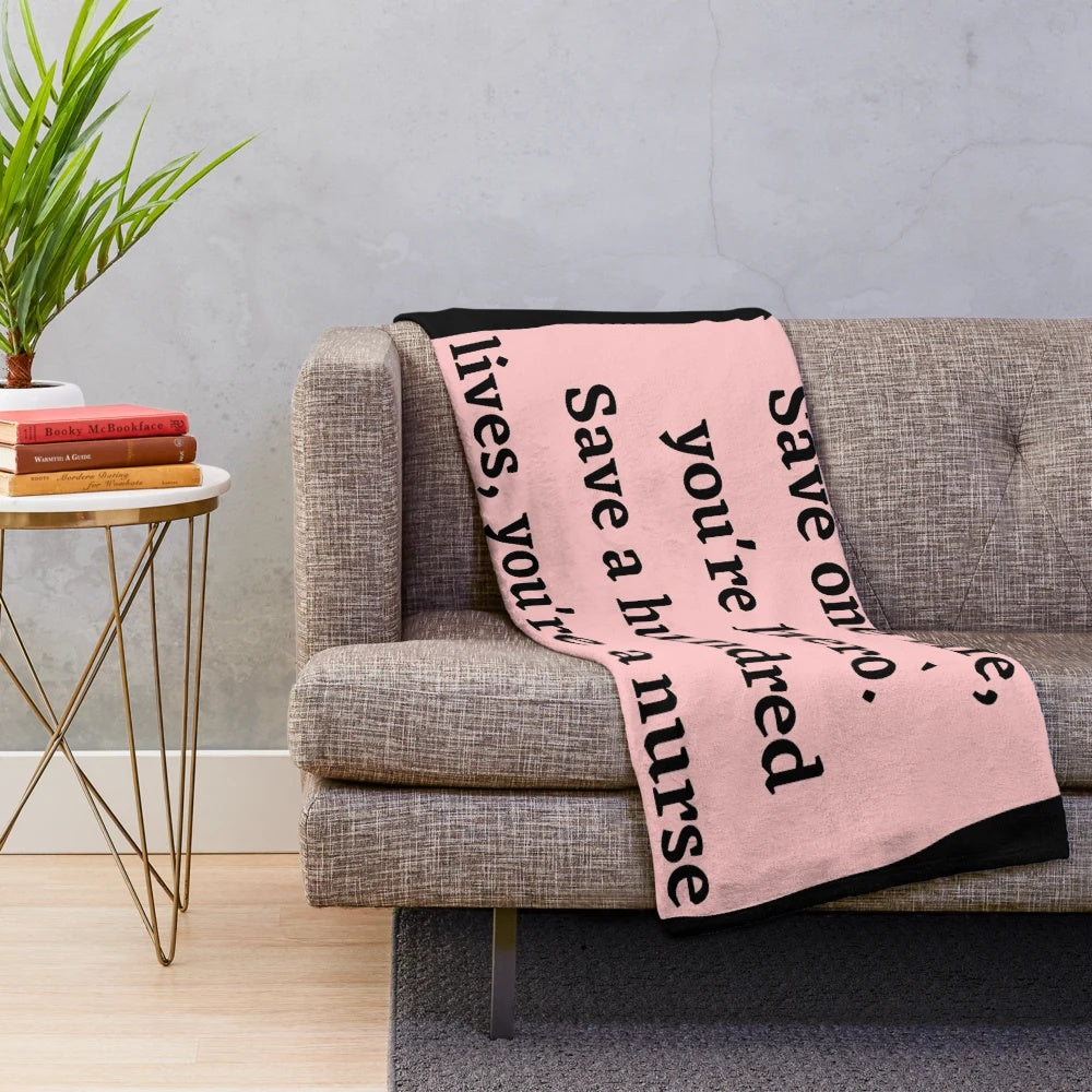 Nurse Quotes Plush Blanket
