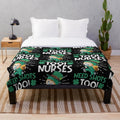 Soft and plush St. Patrick's Day-themed blanket for nurses
