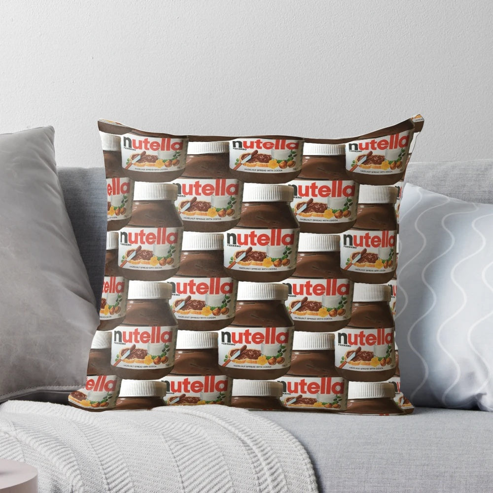 Soft and plush Nutella-inspired digital dream pillow for cozy naps and decor