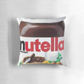 Soft, plush nutella-colored pillow with a stylish pattern