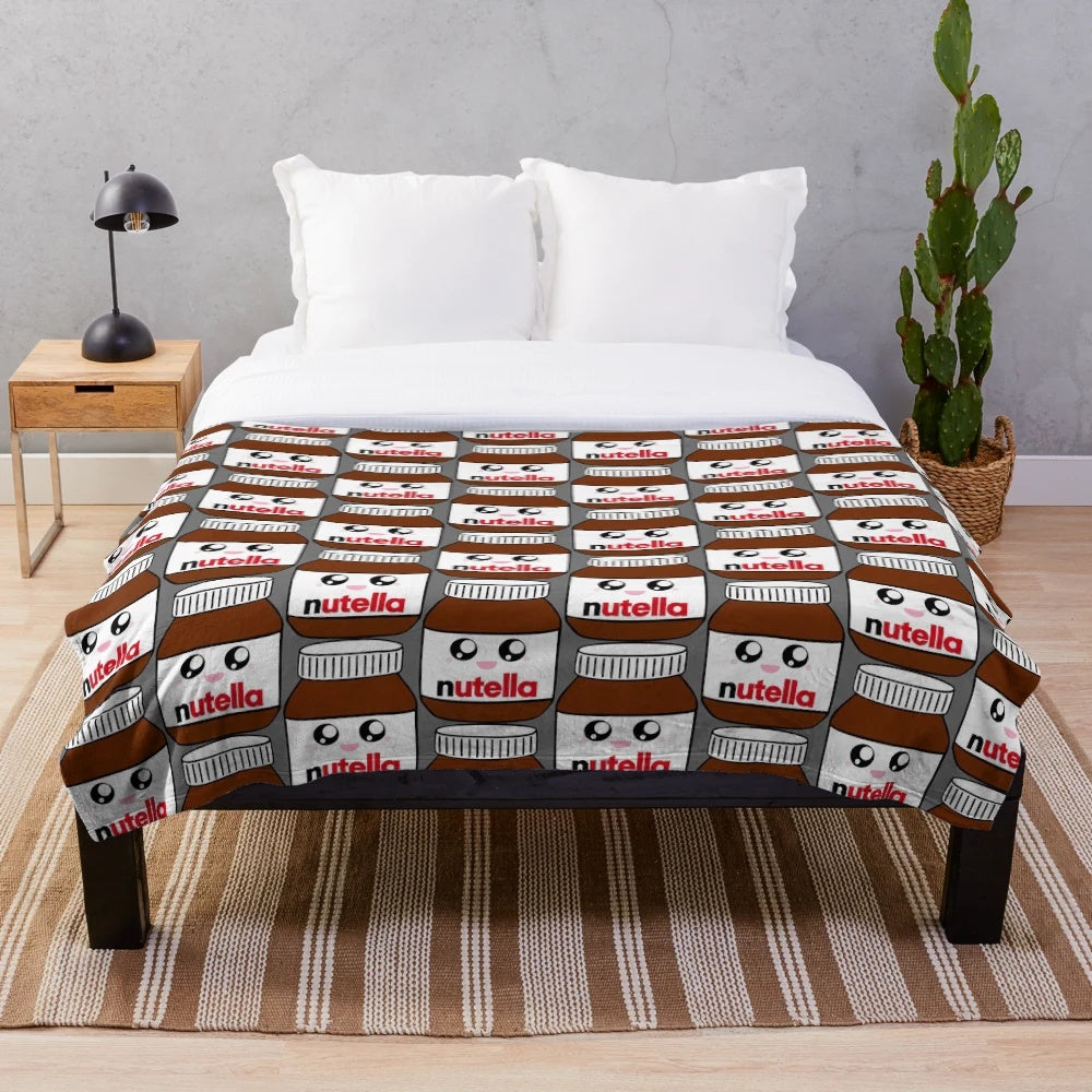 Nutella-themed plush blanket