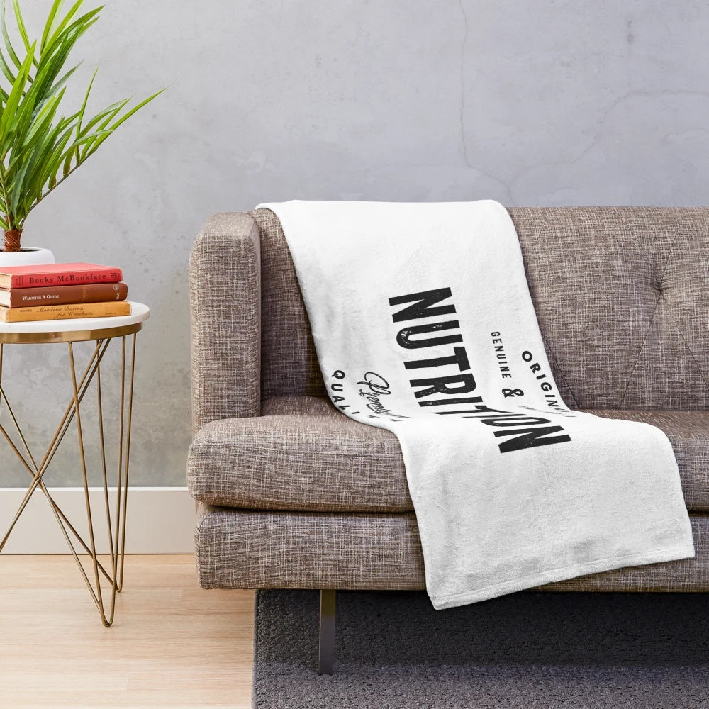 Soft and plush nutrition-themed blanket