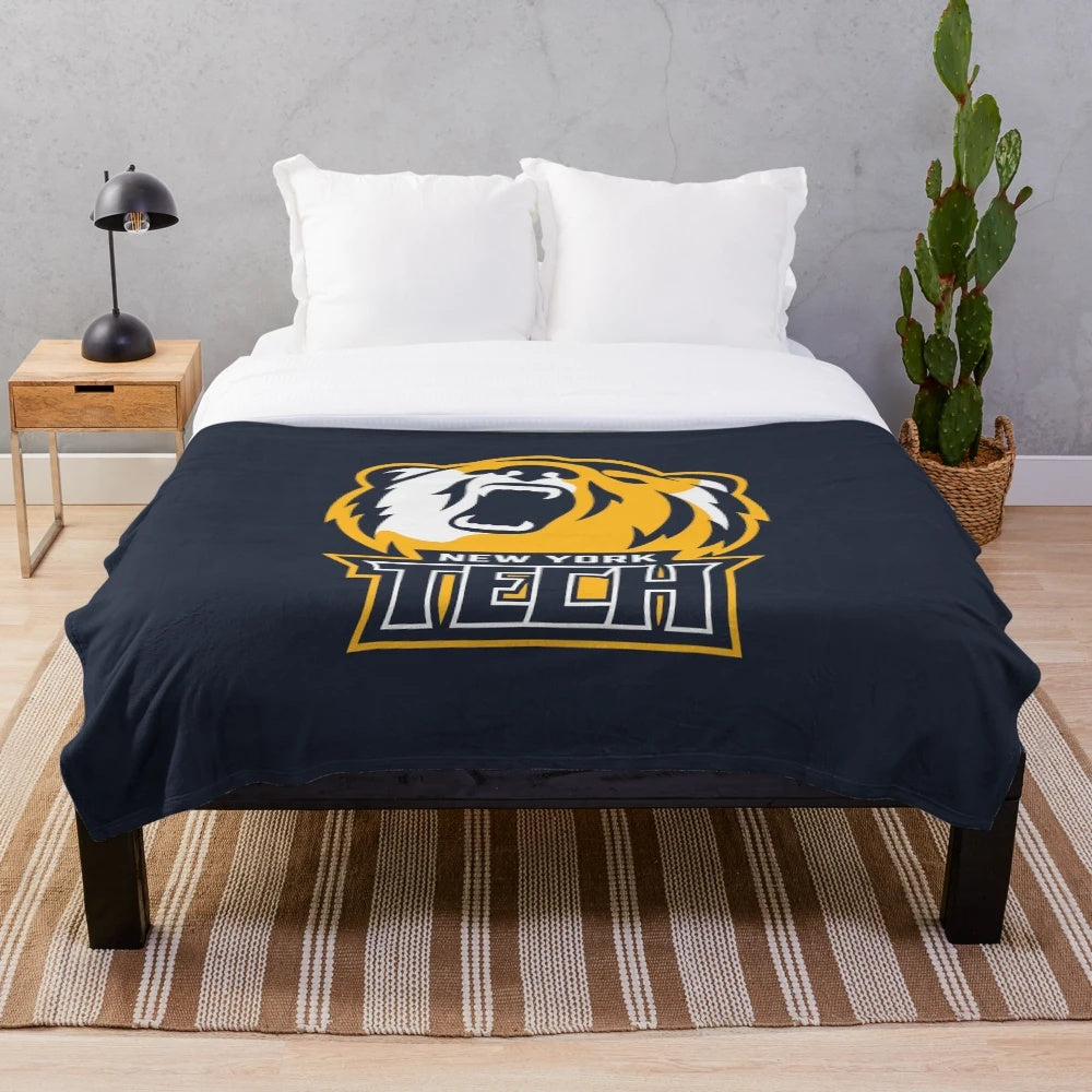 NYIT Bears Plush Blanket with school logo
