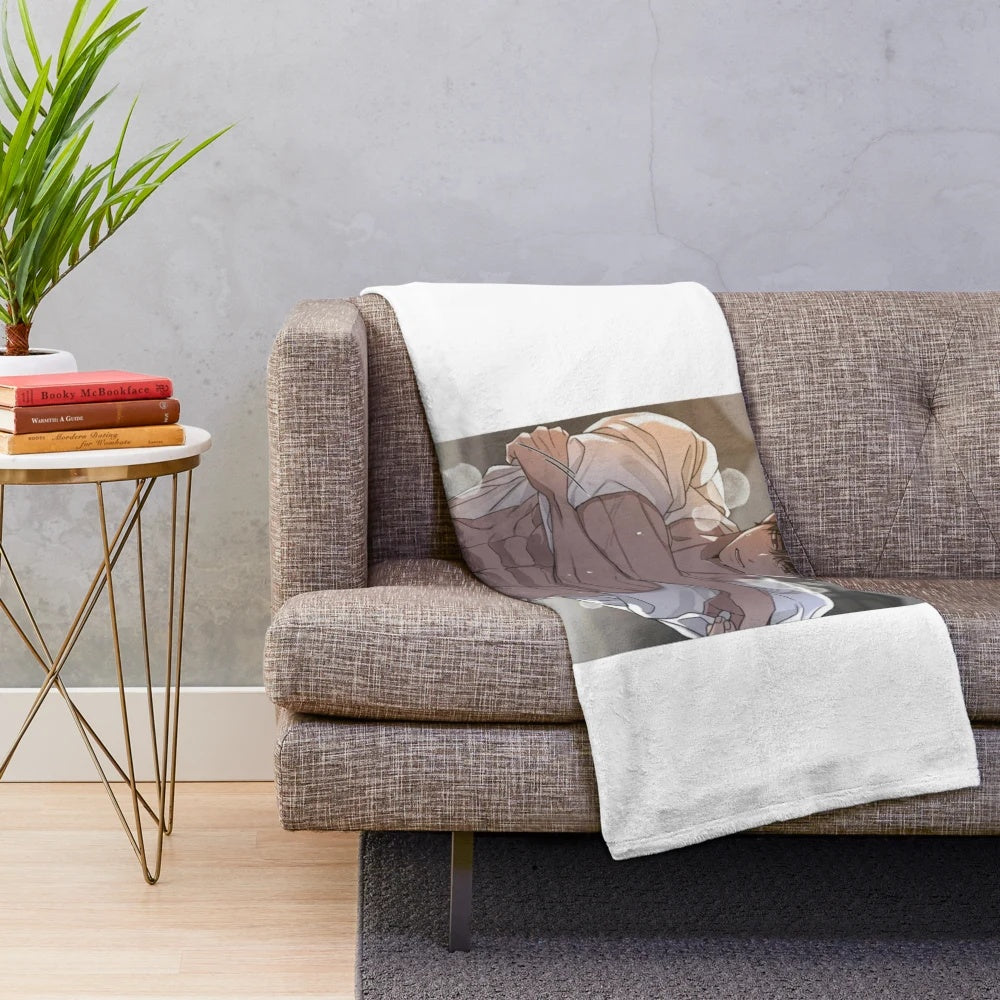Oak tree plush blanket with autumn leaves