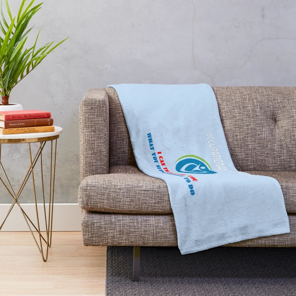 Occupational therapist plush blanket