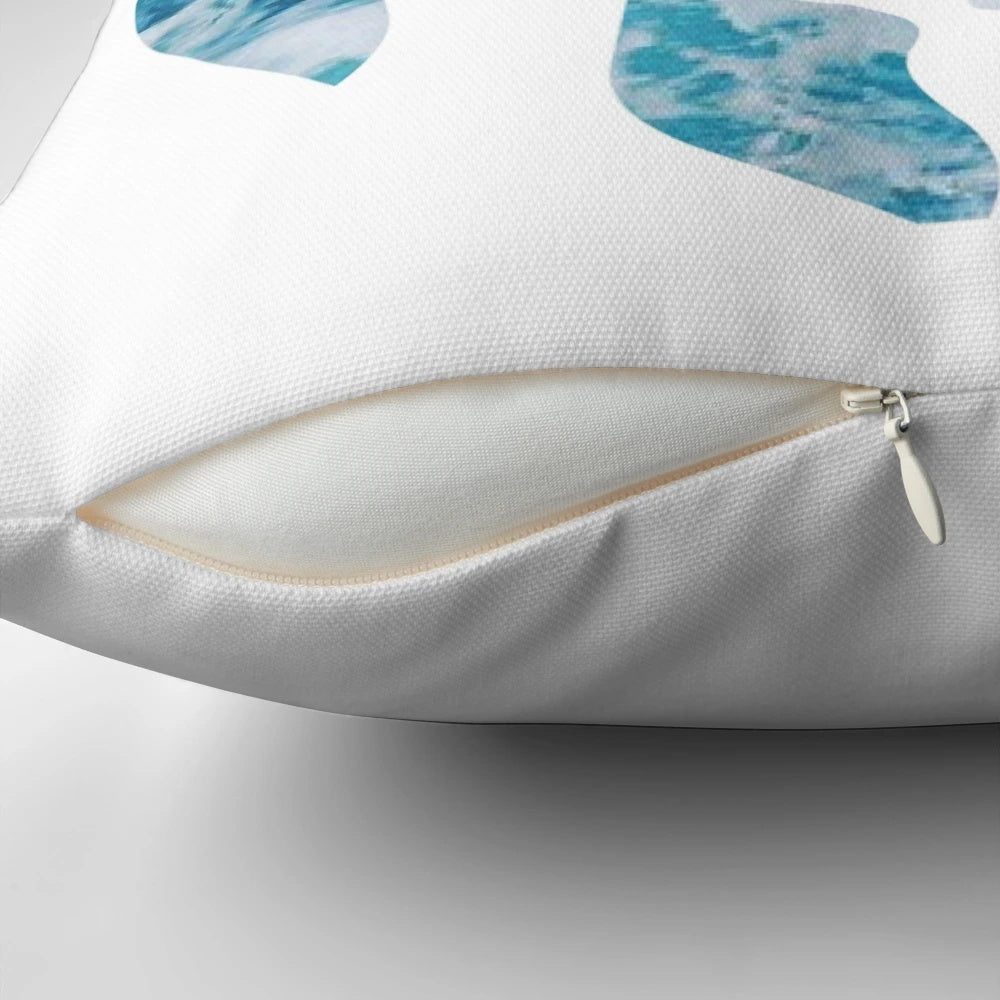 Soft, plush ocean sea turtle decorative throw pillow for coastal home decor