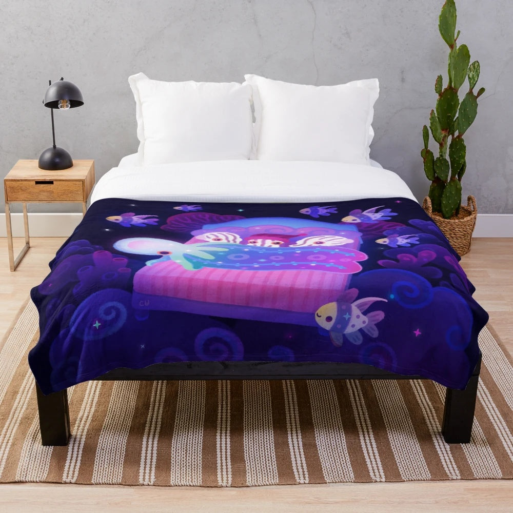 Octopus plush blanket for a cozy, marine-inspired sleep