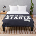 Plush blanket with The Office-inspired design
