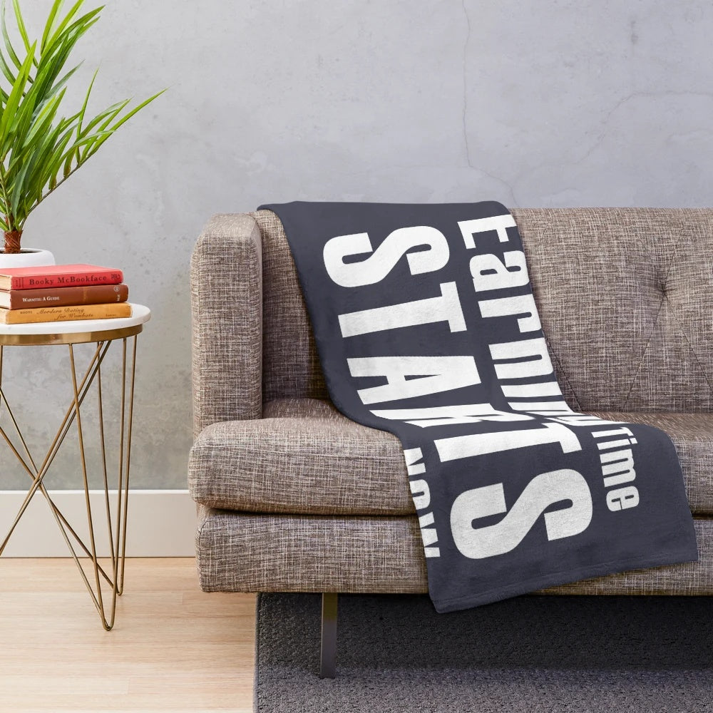 Plush blanket with The Office-inspired design