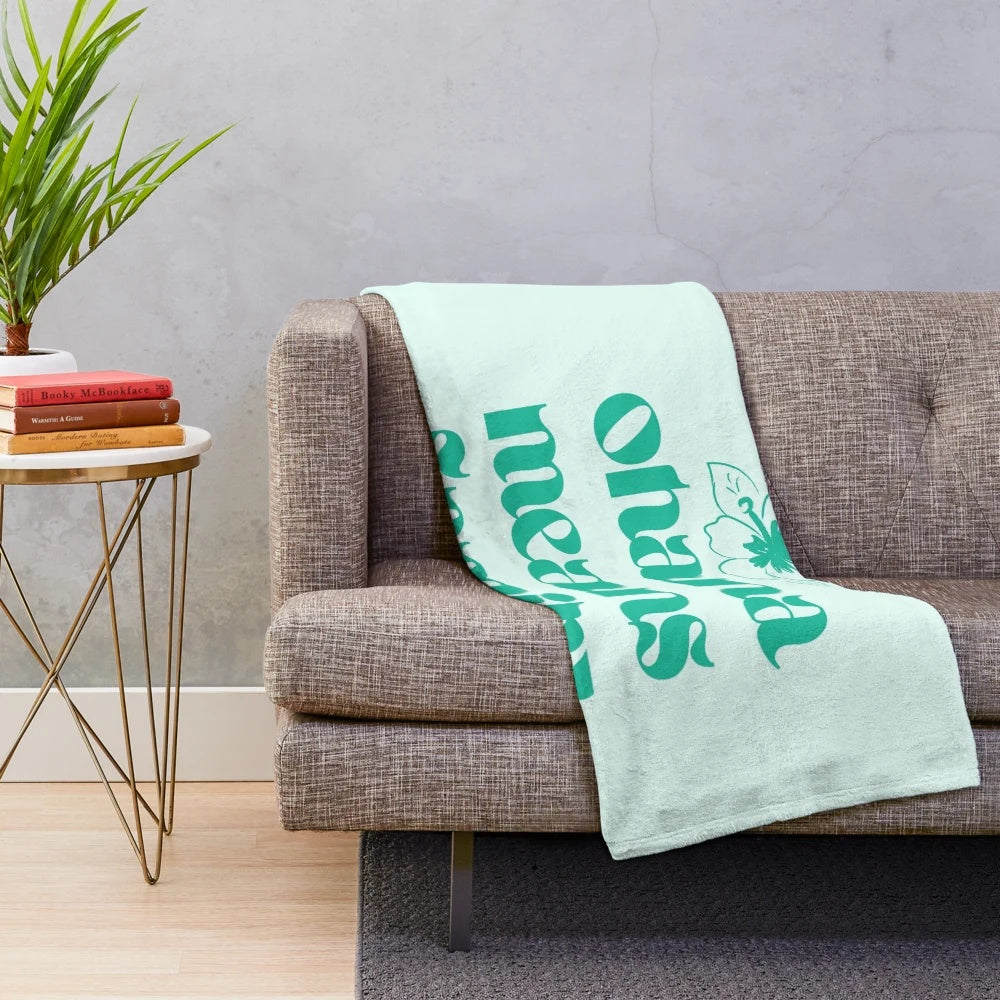 Soft, plush blanket featuring Ohana quotes from Lilo and Stitch