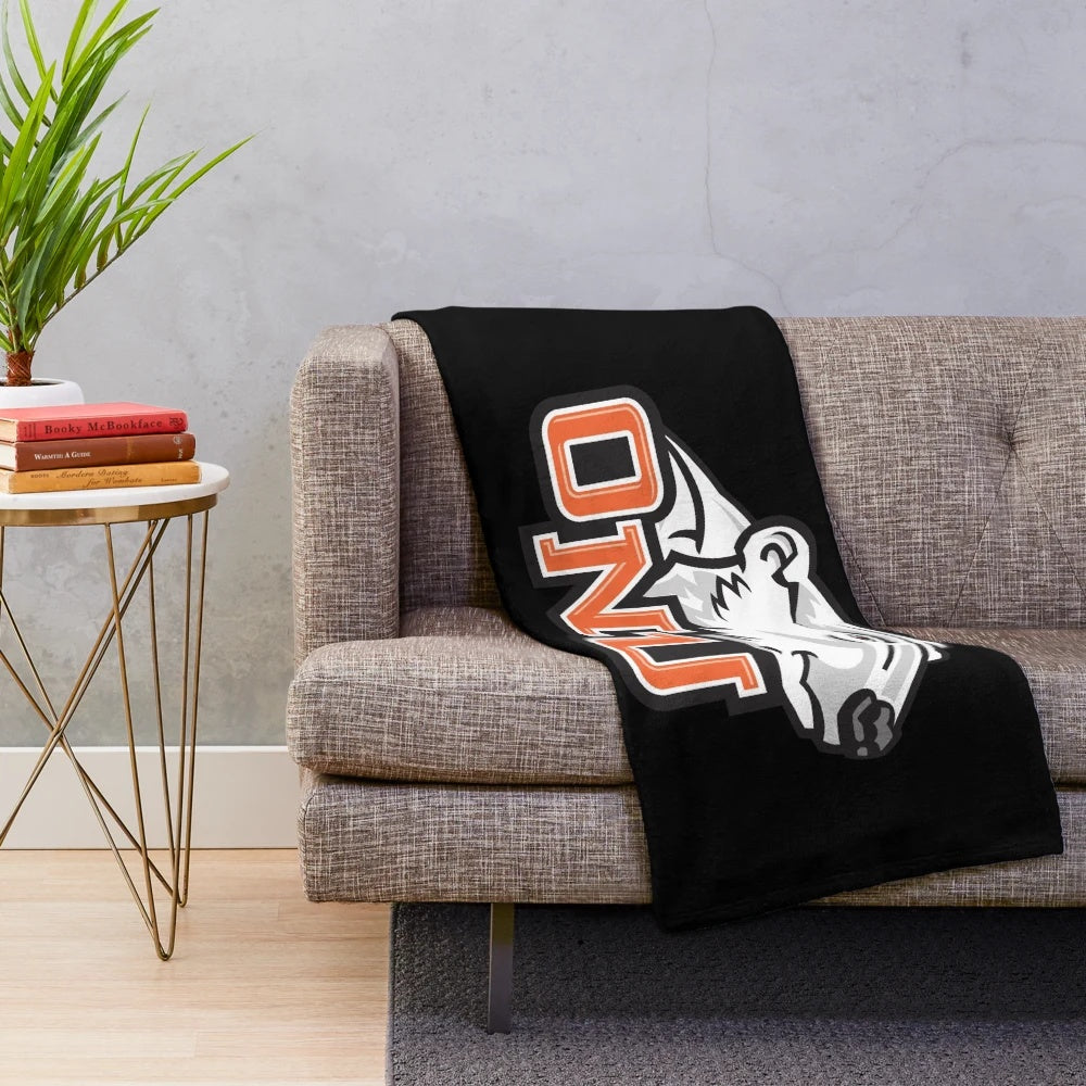 Soft and warm plush blanket featuring the Ohio polar bears design