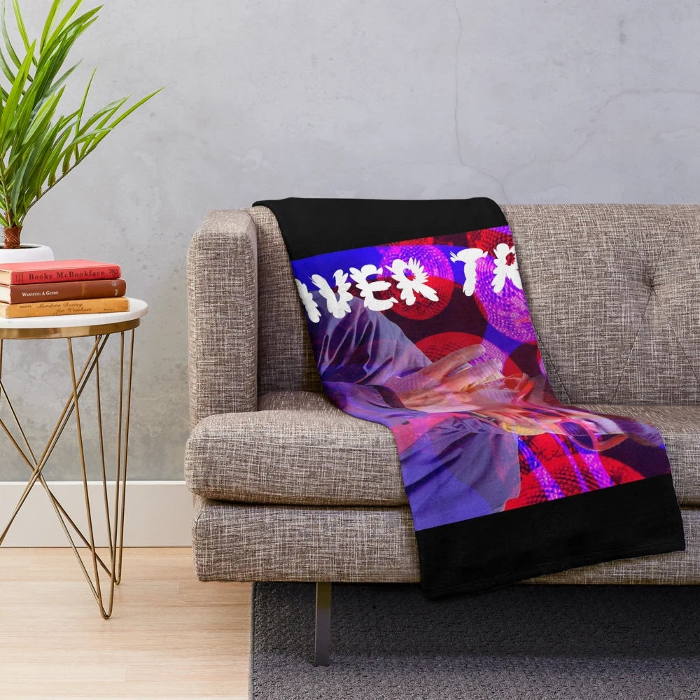 Bright and Trippy Oliver Tree Themed Plush Blanket