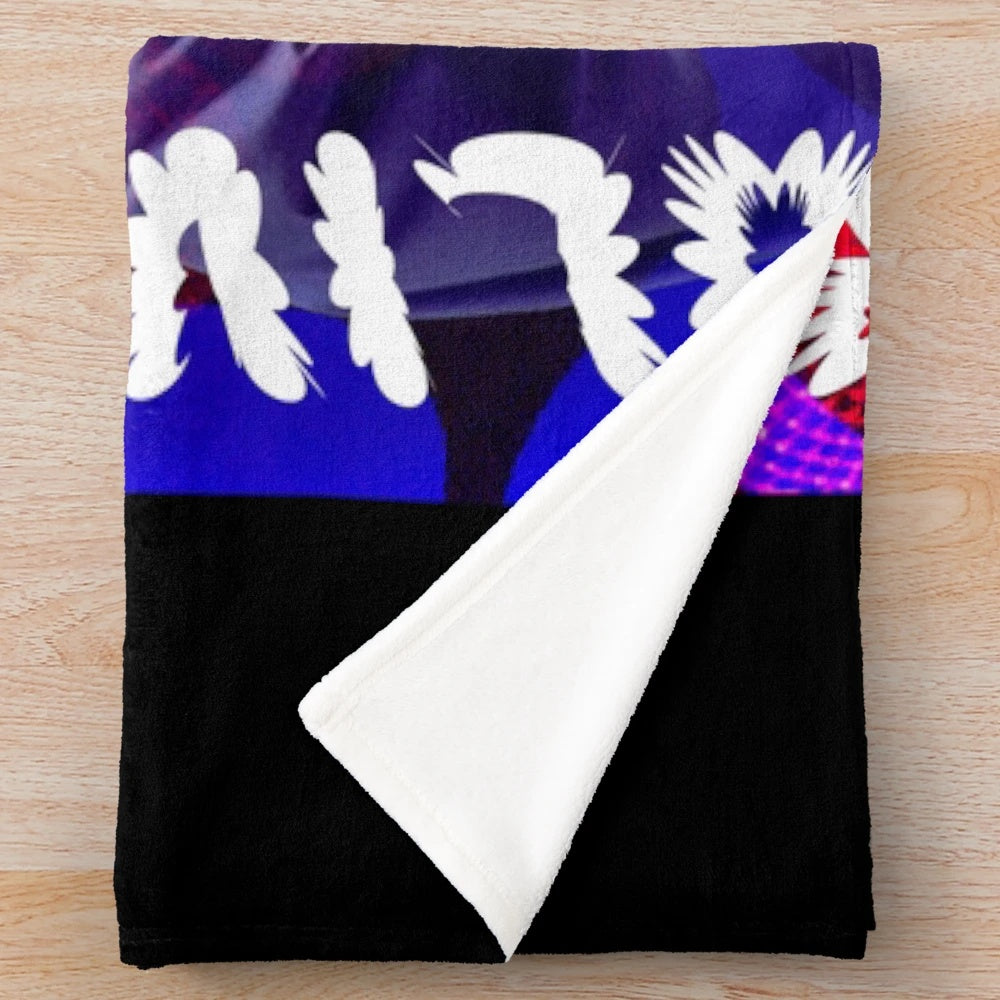 Bright and Trippy Oliver Tree Themed Plush Blanket