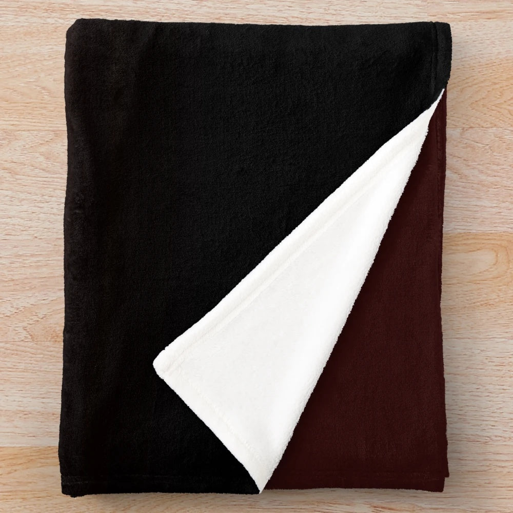 Ombre plush blanket in burgundy and black