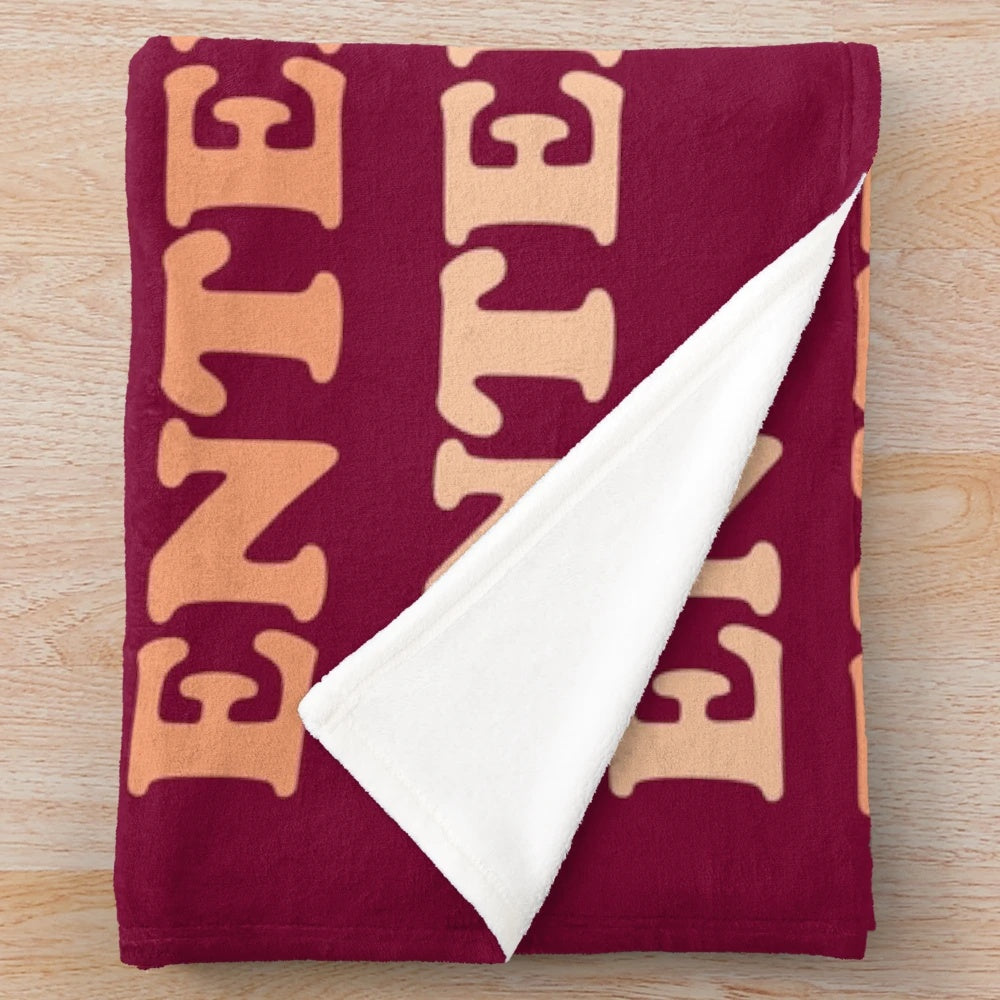 Ombre plush blanket inspired by Enter Sandman for Virginia Tech fans