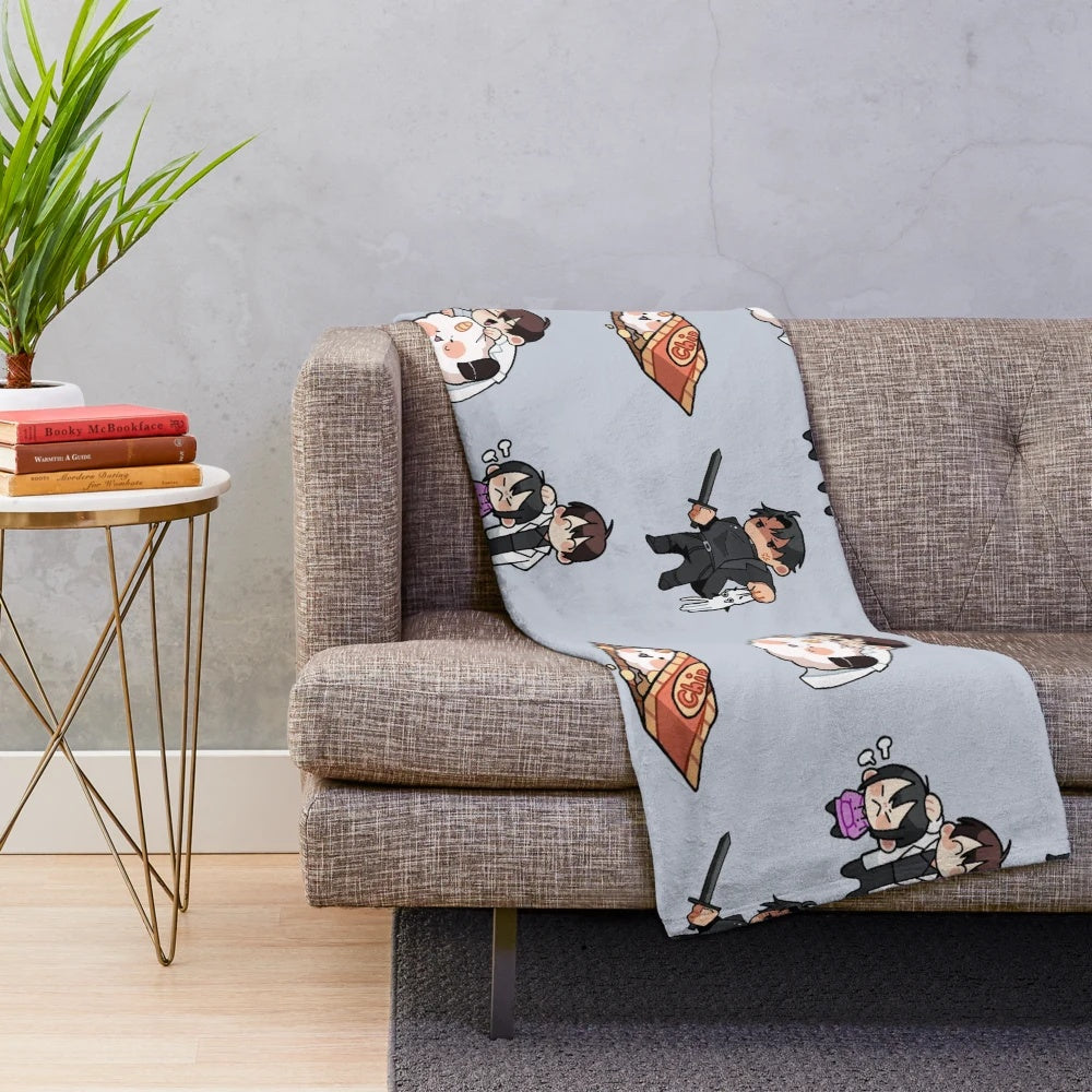 Omniscient Readers Viewpoint inspired plush blanket with cute chibi characters