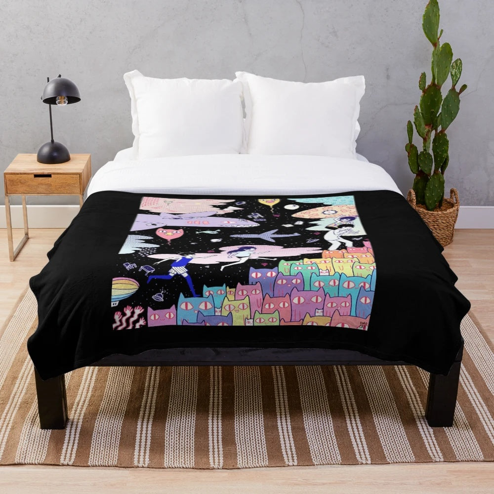 Soft and cuddly omori-themed plush blanket