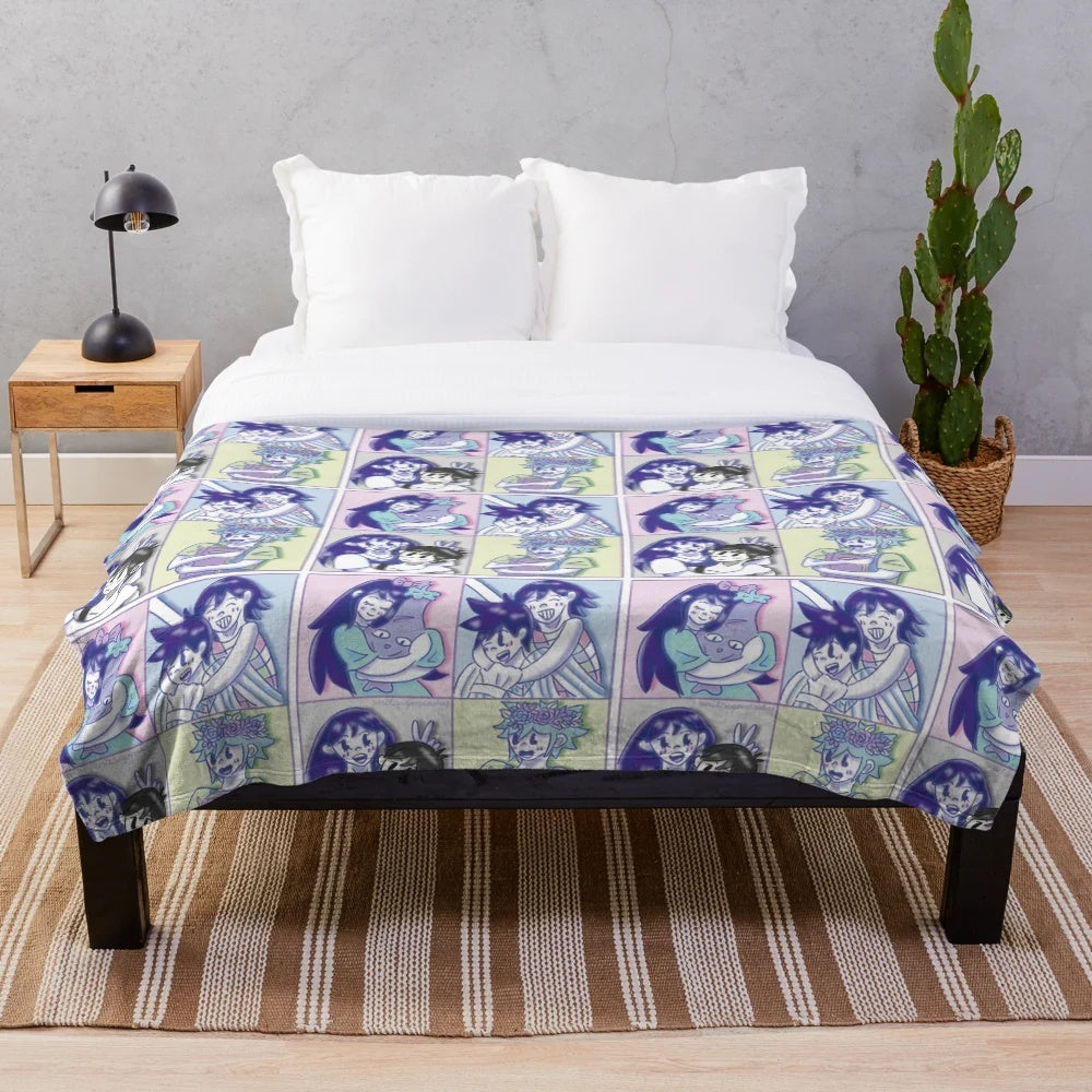 Omori-themed plush blanket