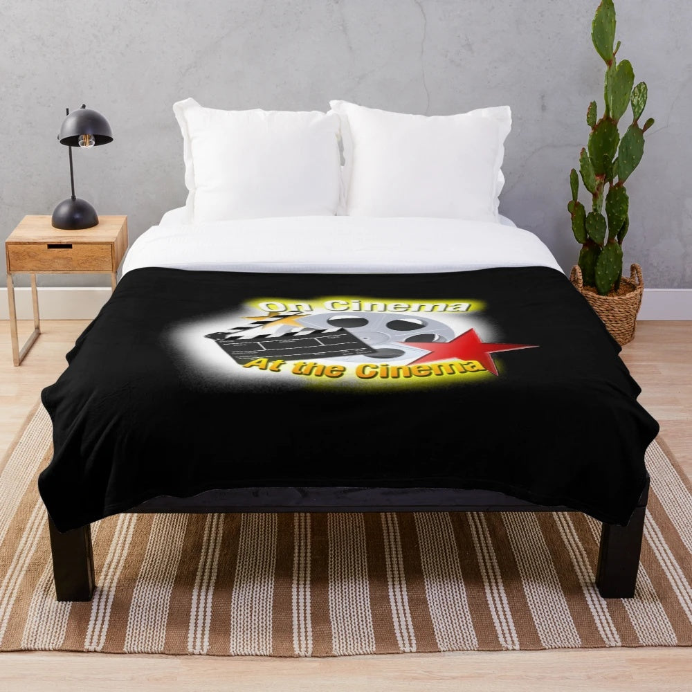 On Cinema at the Cinema inspired plush blanket