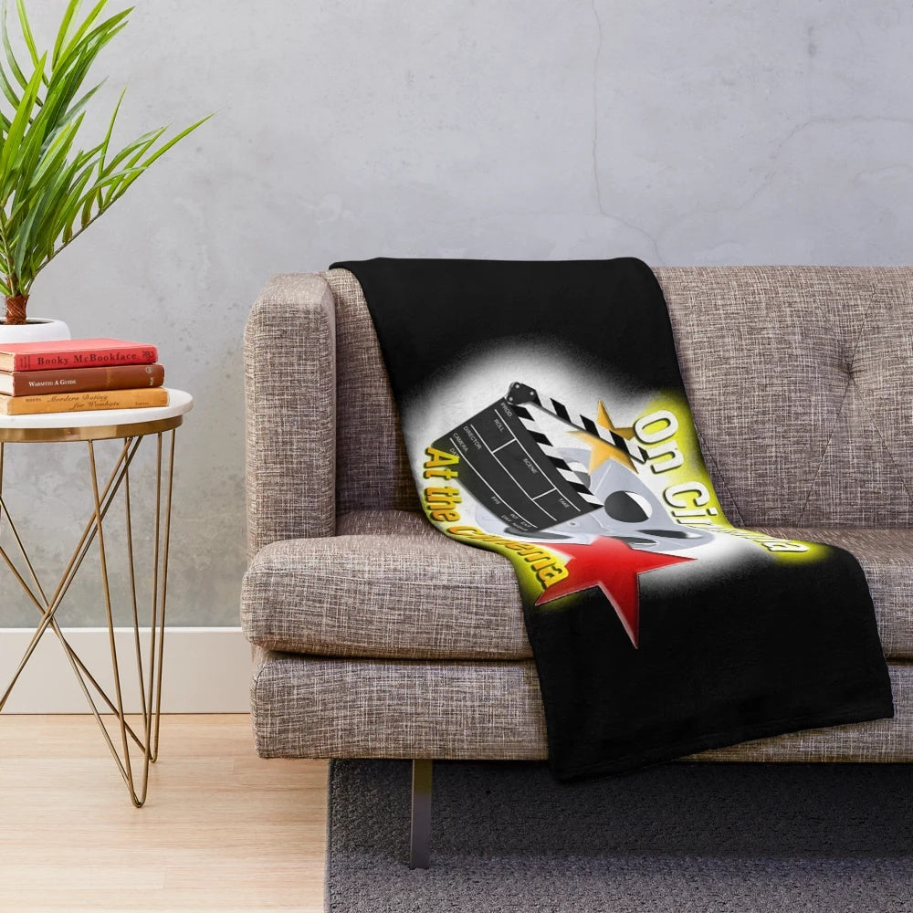 On Cinema at the Cinema inspired plush blanket
