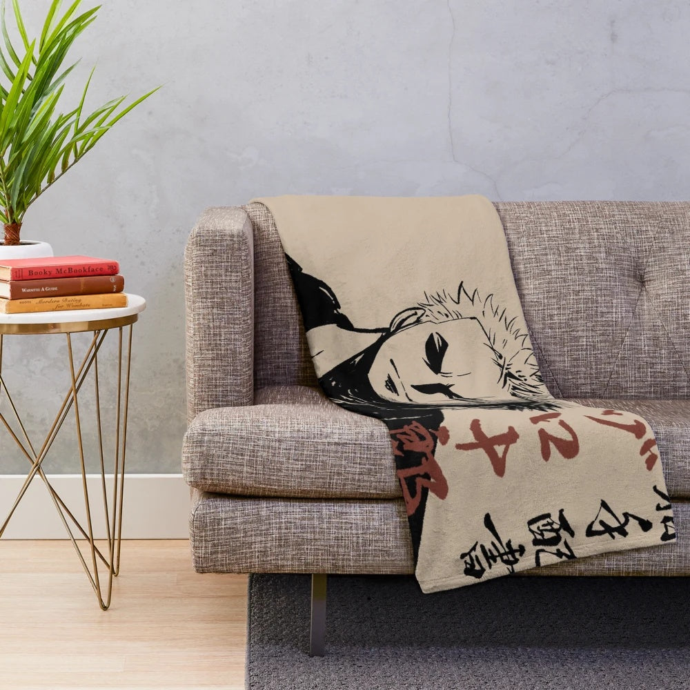 One Piece-inspired plush blanket featuring Zoro