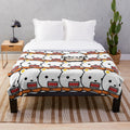 Soft and cuddly Trafalgar Law and Bepo plush blanket inspired by the popular anime One Piece