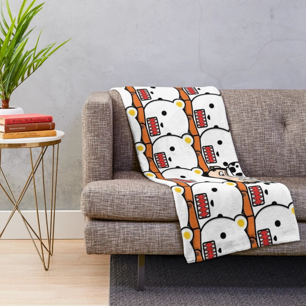 Soft and cuddly Trafalgar Law and Bepo plush blanket inspired by the popular anime One Piece