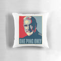 One Ping Only" themed pillow with soft, plush design