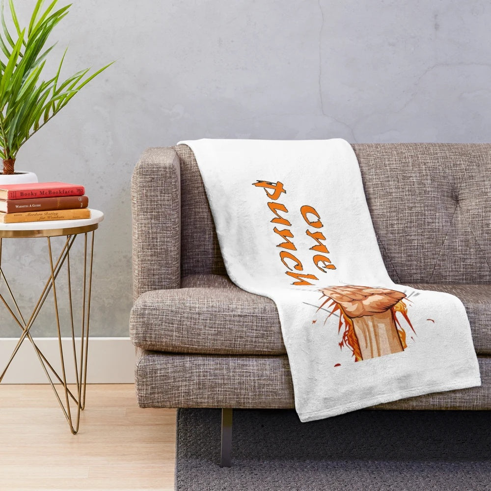 One Punch Plush Blanket with Anime Inspired Design