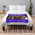 One Tree Hill-inspired plush blanket with characters and logos