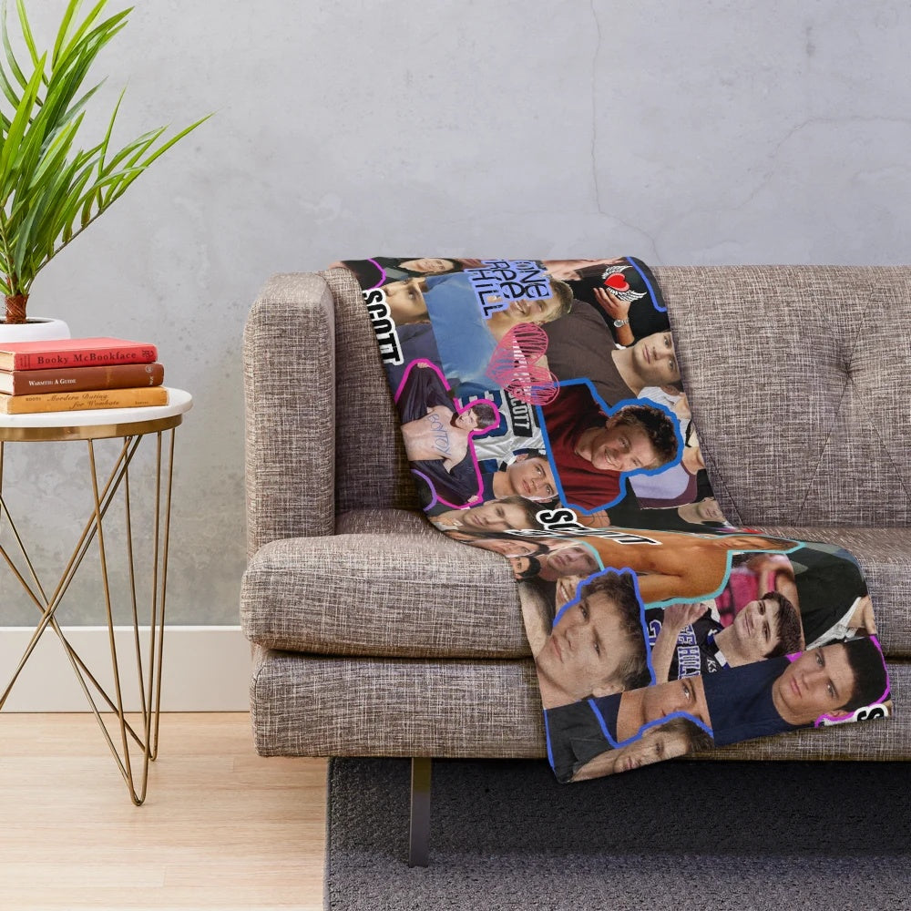Plush One Tree Hill themed blanket featuring the Scott brothers