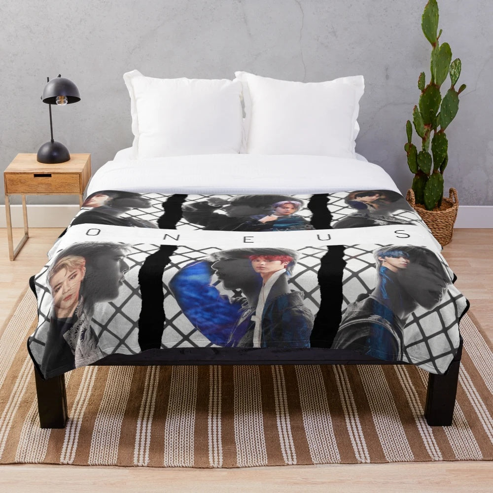 Oneus Plush Blanket with Members' Images