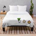 Cozy plush blanket featuring a trio of onions and garlic