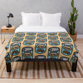 Orange beans themed plush blanket with a cute and fun design